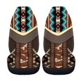 thumbnail image 5 of XYZCANDO 2 pcs Car Seat Covers for Interior Front Car Seat Covers Auto Accessories Washable, Van Truck SUV Car Front Seat Covers, Geometric Cowhide, 5 of 10