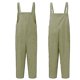 thumbnail image 4 of Gibobby pantalones siameses color liso Mono largo informal con correa, mono liso, mono con botones de bolsillo, mono de mujer para mujer(Verde， M), 4 of 5