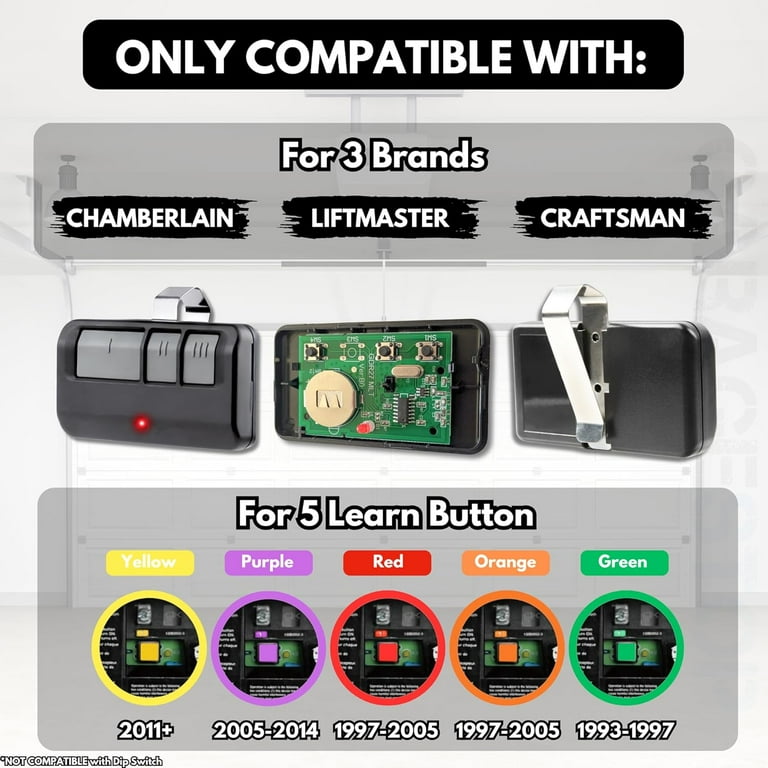 SUWU Garage Door Opener Remote,Replacement for Lift Master