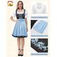 thumbnail image 3 of Vestido Dirndl JASAMBAC, disfraz bávaro para Halloween, talla M, negro, 3 of 6