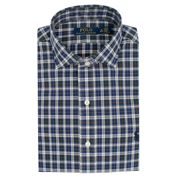 Men's Plaid Cotton Poplin Dress Shirt-NR-17 1/2 (32-33)