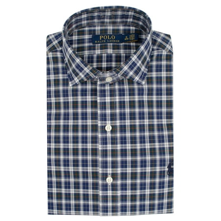 Polo Ralph Lauren Men's Plaid Cotton Poplin Dress Shirt