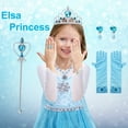 Princess Elsa Costume Long Skirt, Elsa Dress Up for Little Girls, with
