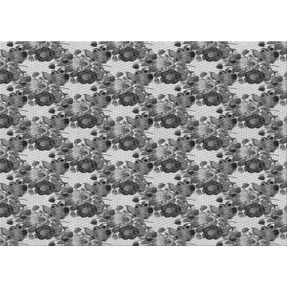 Ahgly Company Indoor Rectangle Patterned Silver Gray Area Rugs, 8' x 10'