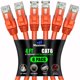 thumbnail image 1 of Cable Ethernet Maximm Cat 6 De 4 Pies (Paquete De 6) - Cable Lan De Alta Velocidad Cable De Conexión A Internet Y Cable De Red - Cable Ethernet Utp De 10 Gbps 550 Mhz - Naranja, 1 of 1