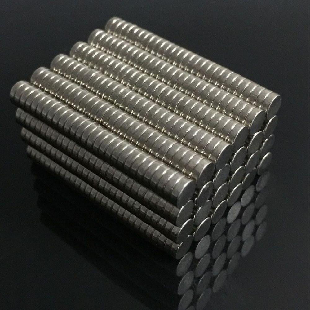 62 6 X 2 mm 200 PCS Refrigerator Magnets Premium Brushed Nickel DIY Fridge Office Whiteboard Round Magnetic Pins Kitchen Home School Science Crafts