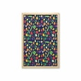thumbnail image 1 of Food Wall Art with Frame, Repetitive Pattern of Vegetables and Fruits in Cartoon Design Organic Health, Printed Fabric Poster for Bathroom Living Room, 23" x 35", Indigo Multicolor, by Ambesonne, 1 of 2