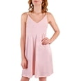 thumbnail image 1 of Foxy Grey Double V Neck Spaghetti Strap Dress, Dusty Rose S, 1 of 1