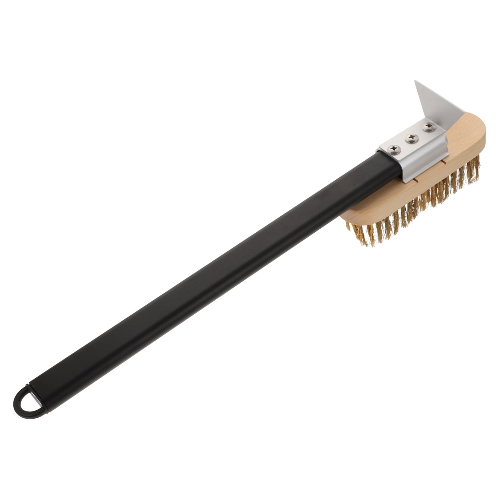 Amosfun Black Multi-Purpose Grill Brush with Synthetic Bristles for Easy BBQ, Kitchen, and Outdoor Cleaning, 1 Piece