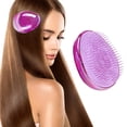 thumbnail image 3 of Detangler Comb Portable Egg Shape Detangling Hair Brush Massage Hair Comb, 3 of 8