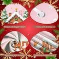 thumbnail image 4 of Pink Theme Christmas Banner Gingerbread House Design Holiday Backdrop Snowflake Accent Candy Cane Xmas Display for Christmas Party Indoor Decoration Family Reunion, 4 of 9