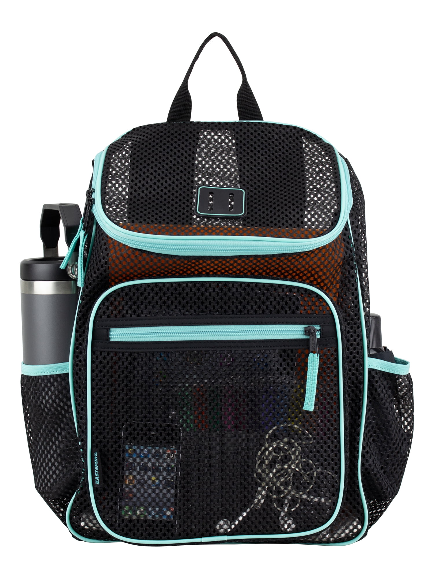 Eastsport Myth Pro Top Loader Mesh Backpack, Black/Pool Blue