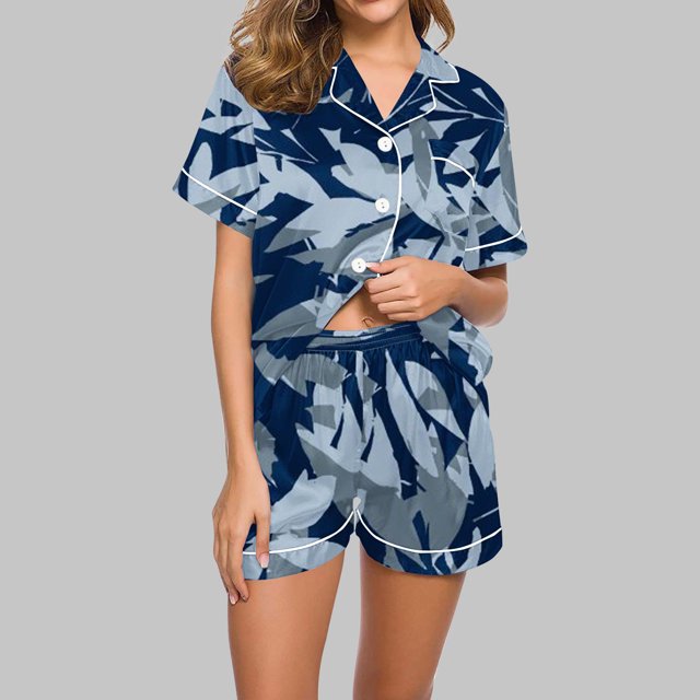 Qiopertar Liquidation à Moins de 5$ Blouse Décontractée à Col Rabattu Manches Courtes Mode Short Ensemble de Pyjama Grandes Économies de Vacances!