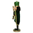 thumbnail image 2 of Kurt Adler 21.5" Leprechaun Holding an Gold Staff Christmas Nutcracker, 2 of 7