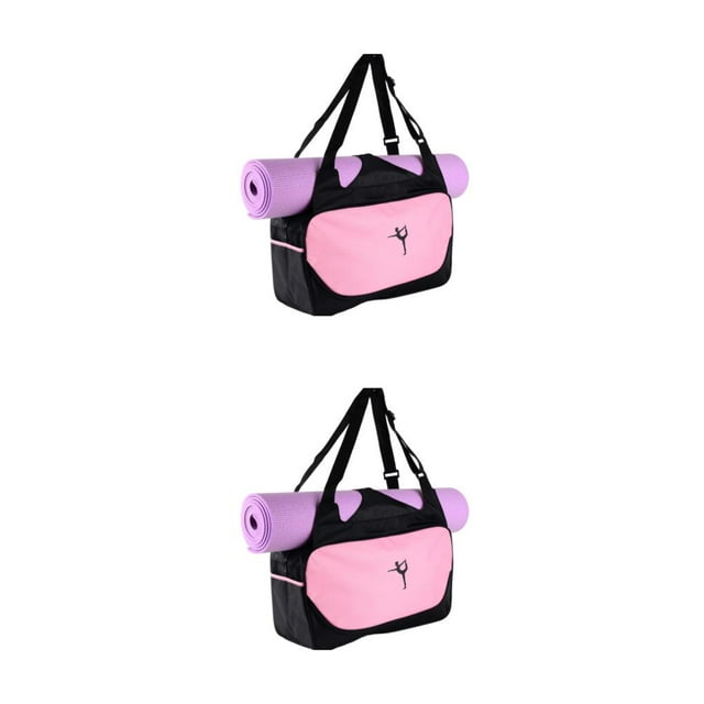 kurtrusly Essentiels de Yoga Bien Emballés dans un Sac de Sport Sacs de Sport de Yoga Robustes et Durables Rose Pâle 2 Ensembles