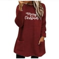 thumbnail image 2 of LSLJS Hauts Thermiques pour Femmes, Blouse à Col Rond et Imprimé d'Hiver avec Poche, Manches Longues Chaudes, 2 of 4