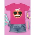 thumbnail image 3 of Hibiscus Tropical Smile Face Graphic T-shirt, 3 of 4
