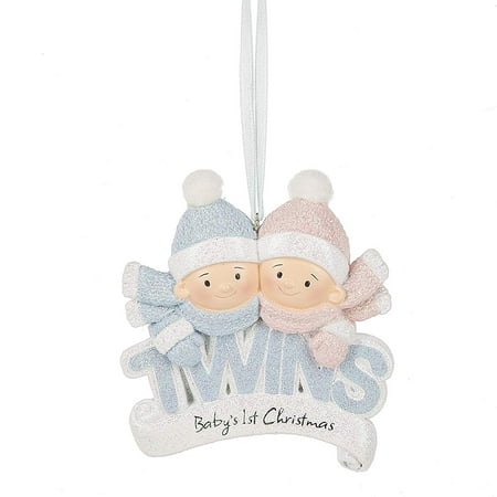 twin babies boy girl glitter first christmas 3 x 35 inch resin ornament - Baby Boy First Christmas Ornament twin babies boy girl glitter first christmas 3 x 35 inch resin ornament - Baby Boy First Christmas Ornament