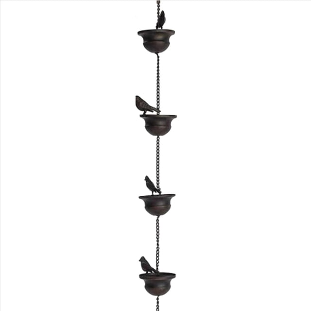 2X Bird Rain Chain Decorative Metal Rainwater Collection Chain Outdoor Garden Decor