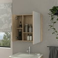 thumbnail image 6 of 4-Shelf Bathroom Medicine Cabinet with Mirror,Beige Particle Board Bath Faucets Bathroom Storage, 6 of 8