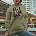 thumbnail image 2 of Have a Nice Daisy Pun Quote with Daisies Art Merch Gift, Sand Hooded Sweatshirt or Hoodie, 2XL, 2 of 5