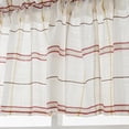 thumbnail image 4 of veasfak Embroidered Checked Window Voile Valance Room Privacy Tier Curtains Panels - Red 137x91.5cm, 4 of 9