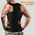 Men's Heavy Duty Sweat Sauna Vest, Waist Trainer Zipper Neoprene Tank