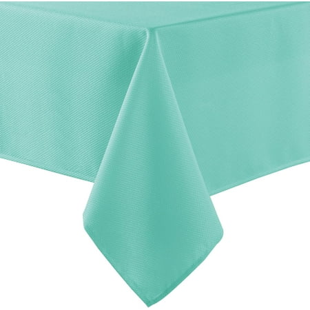 

60 X 120 Inch Textured Rectangle Tablecloth - Waterproof Spillproof Wrinkle-Resistant Fabric Table Cloth for Kitchen and Dining Dinner Outdoor Picnic Holiday and Parties Light Sage Green