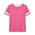 thumbnail image 4 of Gzbliryd Graphic T-Shirt Graphic Crewneck Casual Printed Tee Cute Summer Tops Funny Graphic Print Tees Tops for Girls Girl Summer Clothes (Hot Pink,8-9 Years), 4 of 4