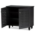 thumbnail image 2 of Bowery Hill 2-Door Wood Entryway Shoe Cabinet in Dark Gray, 2 of 9