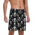 thumbnail image 2 of Disketp Pirate skulls for Men's Soft Sleep Pajama Shorts Lightweight Lounge Pant Sleep Pj with Elastic Waistband and Pockets-Large, 2 of 6