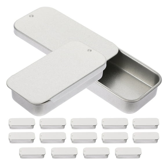 16Pcs Metal Tin Boxes Multi-function Candy Boxes Tin Containers with Lids Small Balm Boxes
