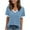 AA-Light Blue, variant on Summer Savings! JURANMO Womens Short Sleeve T-Shirts Summer Casual Soft Tunic Tops Cotton Basic V Neck Tees Fashion Outfits Beige XL
