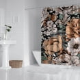 thumbnail image 3 of Boho Shower Curtain, Abstract Floral Watercolor Bathroom Decor 84x72 Inch Premium Polyester Fabric with 12 Hooks, 3 of 5