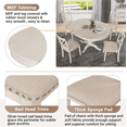 thumbnail image 4 of 5 Piece Modern Solid Wood Dining Room Set with 4 Chairs, Simple Style Kitchen Table Set with Table and 4 Cross Back Chairs, Round Table with Chairs for Dining Room (Antique White), 4 of 8