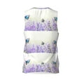thumbnail image 3 of Gaeub Lavender and Butterfly Men's Mesh Basketball Jersey, Quick-Drying Sleeveless Top S-4XL, Loose Muscle Tank Top -4X-Large, 3 of 9