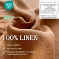 thumbnail image 2 of Simple&Opulence 100% Linen Sheet Set Solid Color-3 Pcs Washed French Linen Bed Sheets-Breathable Bedding Set1 Flat Sheet,1 Fitted Sheet,1 Pillowcase(Twin, Basic Rust), 2 of 9