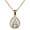 Yellow Gold, variant on Cate & Chloe Isabel 18k White Gold Plated Pendant Necklace with Simulated Diamond Crystal for Women