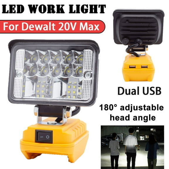 Ryhampaper Portable 3 Inch LED Work Light For Dewalt 20V MAX Flood Light Torch for Workshop, Camping, Outdoor, Hiking, Fishing, Hunting