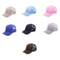 thumbnail image 4 of Women Adjustable Ponytail Baseball Cap Girl hat Snapback Snapback Outdoor Caps Female Summer Hats Mesh Net Trucker Hat, 4 of 6