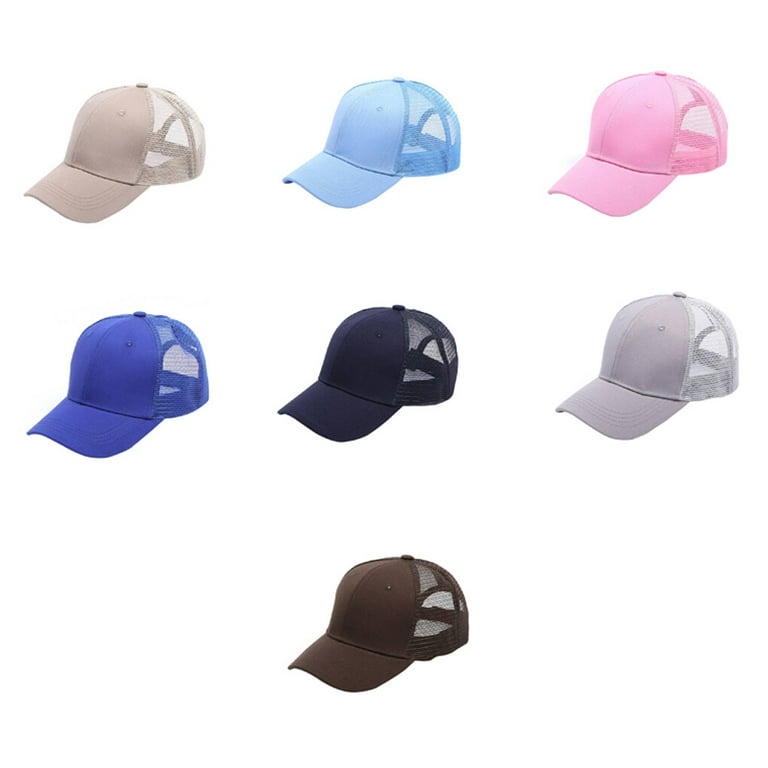 TureClos Women Adjustable Ponytail Baseball Cap Girl Snapback Outdoor Caps  Female Summer Hats Mesh Net Trucker Hat 