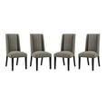thumbnail image 1 of Modern Contemporary Urban Design Dining Kitchen Room Side Chair, Set of Four, Fabric, Grey Gray, 1 of 4