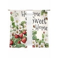 thumbnail image 6 of Strawberry Sheer Curtains for Living Room Bedroom Summer Fruits Spring Floral Botanical Sheer Curtains 72 Inch Long 2 Panels Set Light Filtering Curtain Window Treatments Drapes for Dining Room, 6 of 6