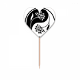 thumbnail image 1 of Culture Yin-yang Black White Flower Toothpick Flags Heart Lable Cupcake Picks, 1 of 3