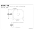 thumbnail image 2 of Évier de Cuisine Elements of Design KU14167BN Acier Inoxydable, 2 of 2