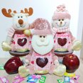 thumbnail image 3 of Dserhfy Christmas Apples Gift Bag Zipper Holiday Gift Pouch with Santa & Snowman Print Reusable Packaging for Candy Toys And Presents, 3 of 8