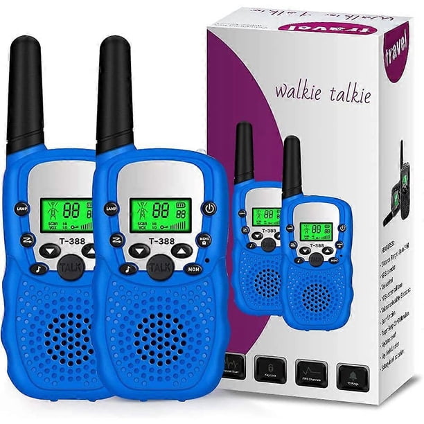 Walkie Talkies para niños, 22 canales, radio bidireccional, juguete con pantalla LCD retroiluminada, linterna, juego para aventuras al aire libre, senderismo, camping, juegos para niñas y niños.