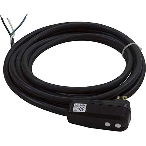 in-Line GFCI, 15A, 115v, SPST, 15 Foot Cord, (B/W/with G)$$Garden &
