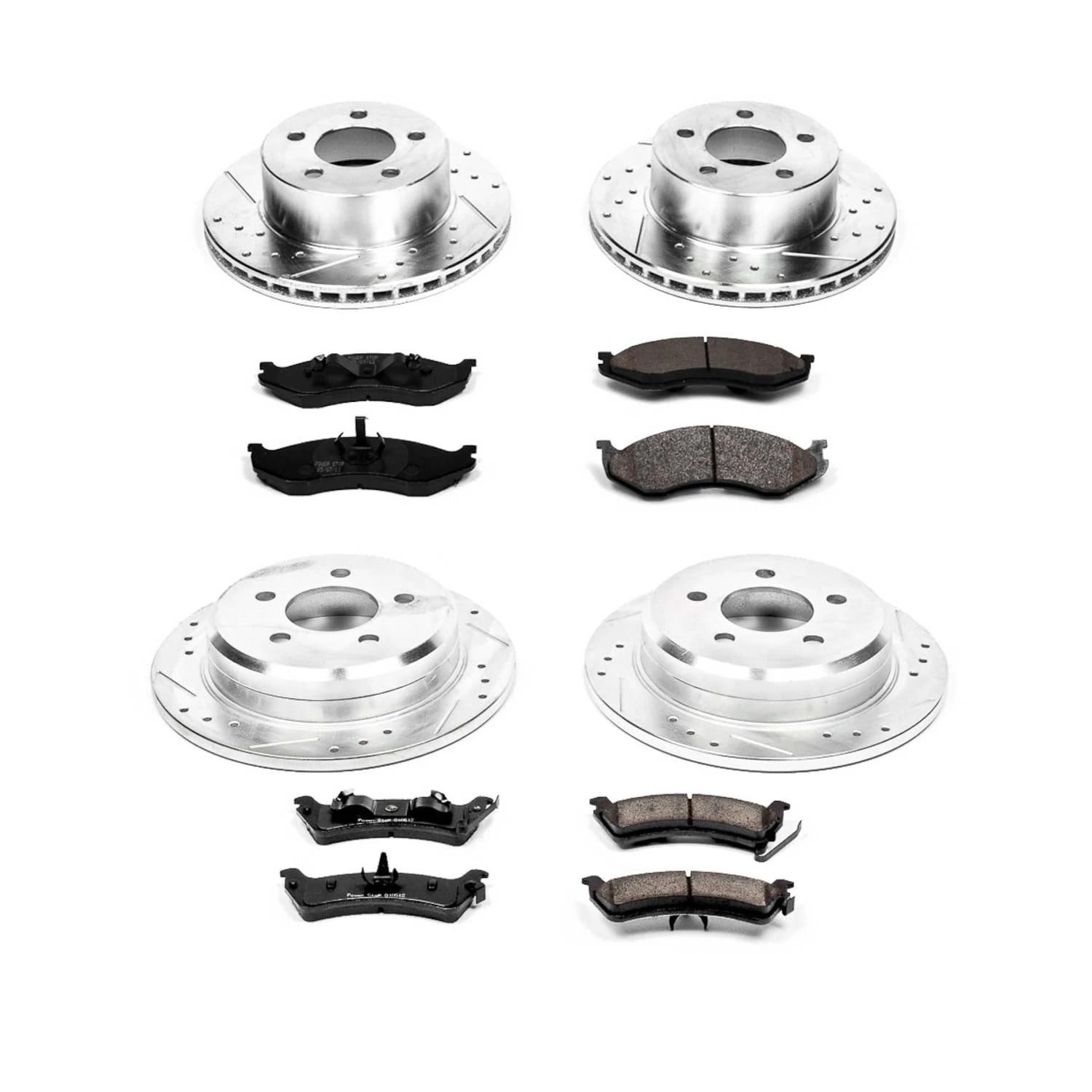 PowerStop Front and Rear Z23 Evolution Sport Carbon-Fiber Ceramic Brake Pad and Drilled & Slotted Rotor Kit Fits: JEEP Select Models K2121