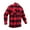 Red, variant on Extra Heavyweight Buffalo Plaid Sherpa Lined Flannel Shirts,Blue,2XL